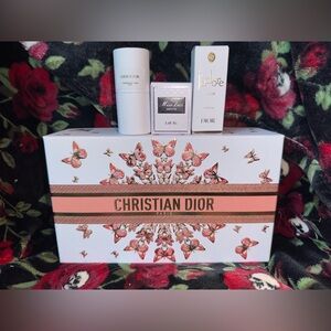 Christian Dior Butterfly Gift Box with Mini Parfum Set - Pink & White